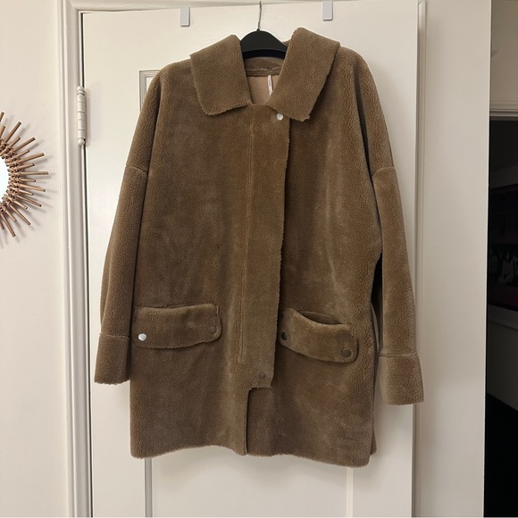 Brown Free People Teddy Coat - Picture 2 of 10
